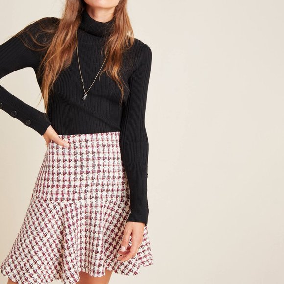 Anthropologie Bobbie Plaid Flounced Mini Skirt - Picture 6 of 11